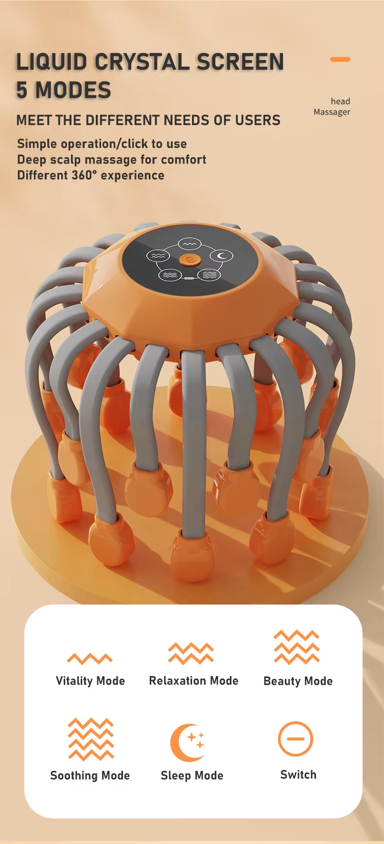 scalp massager, octopus scalp massager