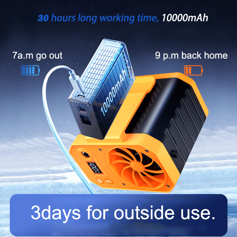 Wearable Portable Waist Clip Fan High Speed Air Cooling Fan