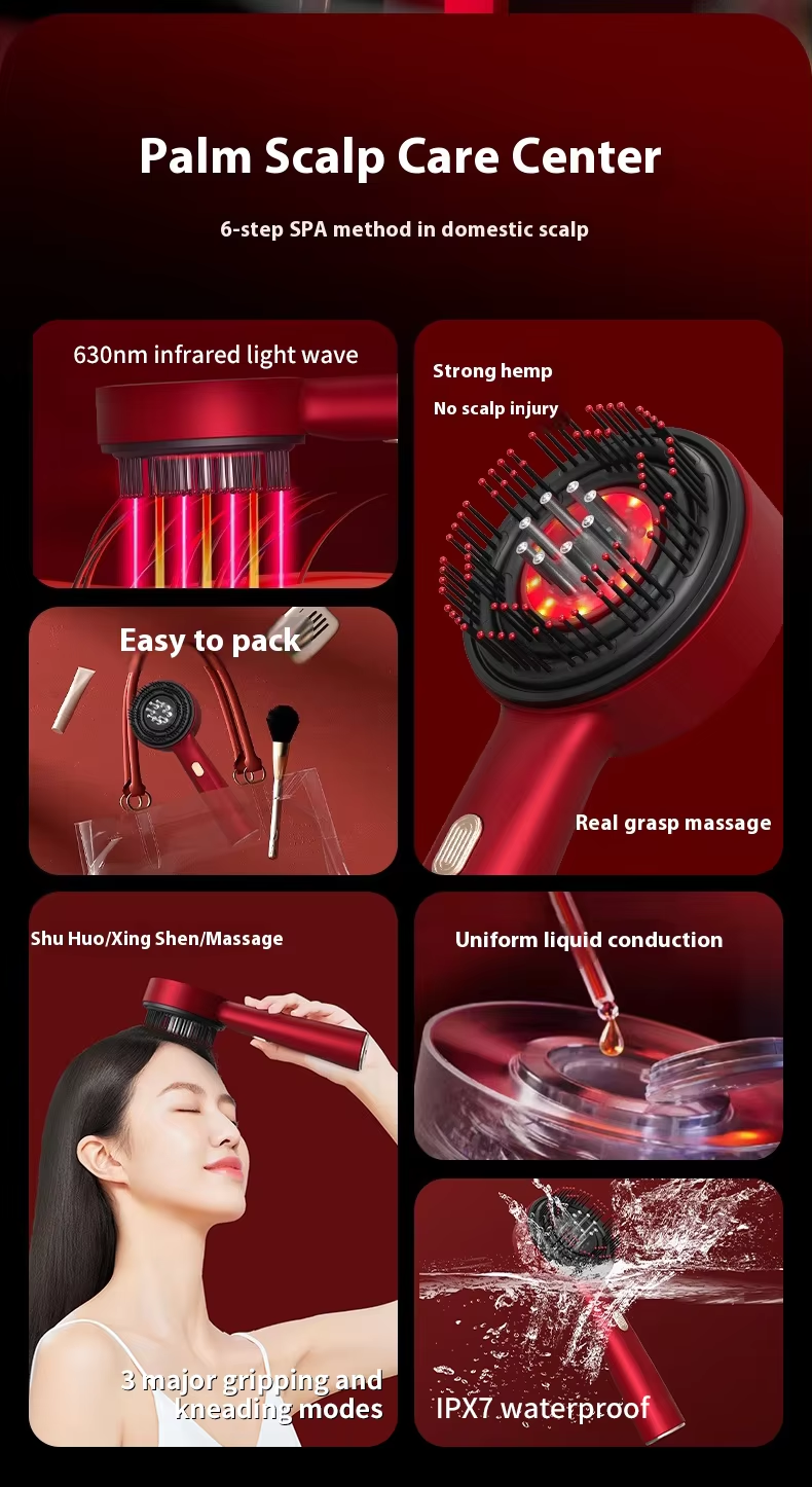 Waterproof Scalp Massager for Hair Growth Treatment