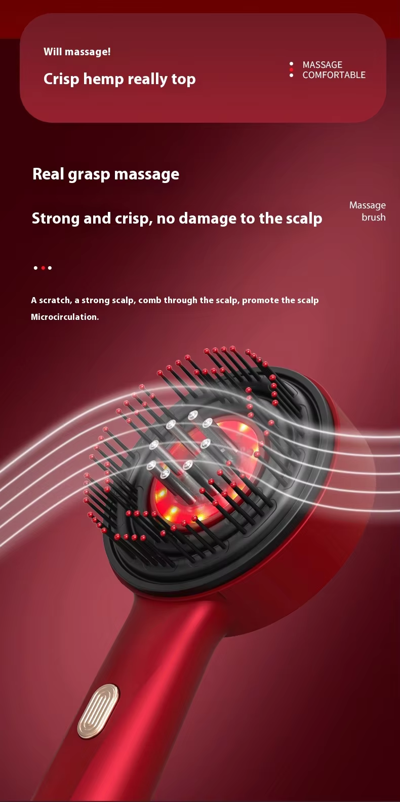 Waterproof Scalp Massager for Hair Growth Treatment