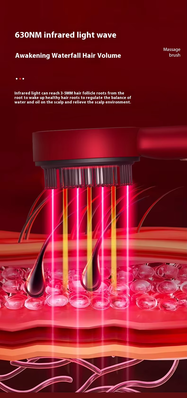 Waterproof Scalp Massager for Hair Growth Treatment