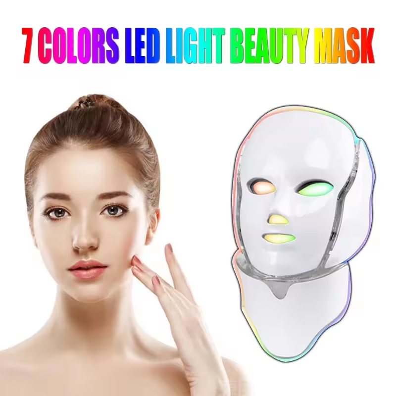 7 color beauty mask photon tender skin seven color neck spectrometer home face LED beauty mask