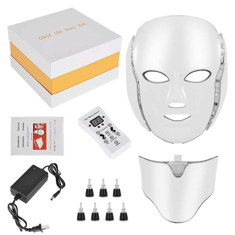 7 color beauty mask photon tender skin seven color neck spectrometer home face LED beauty mask