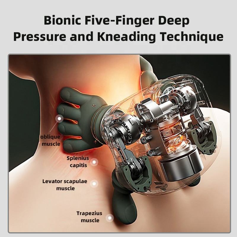 Simulated hand neck and shoulder massager