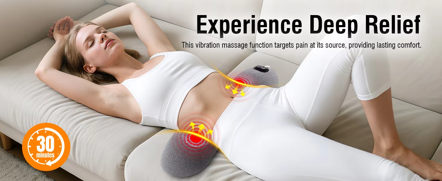 3‑in‑1 lumbar massage pillow memory foam waist support pillow for lower back pain relief 3‑in‑1 lumbar massage pillow memory foam waist support pillow for lower back pain relief