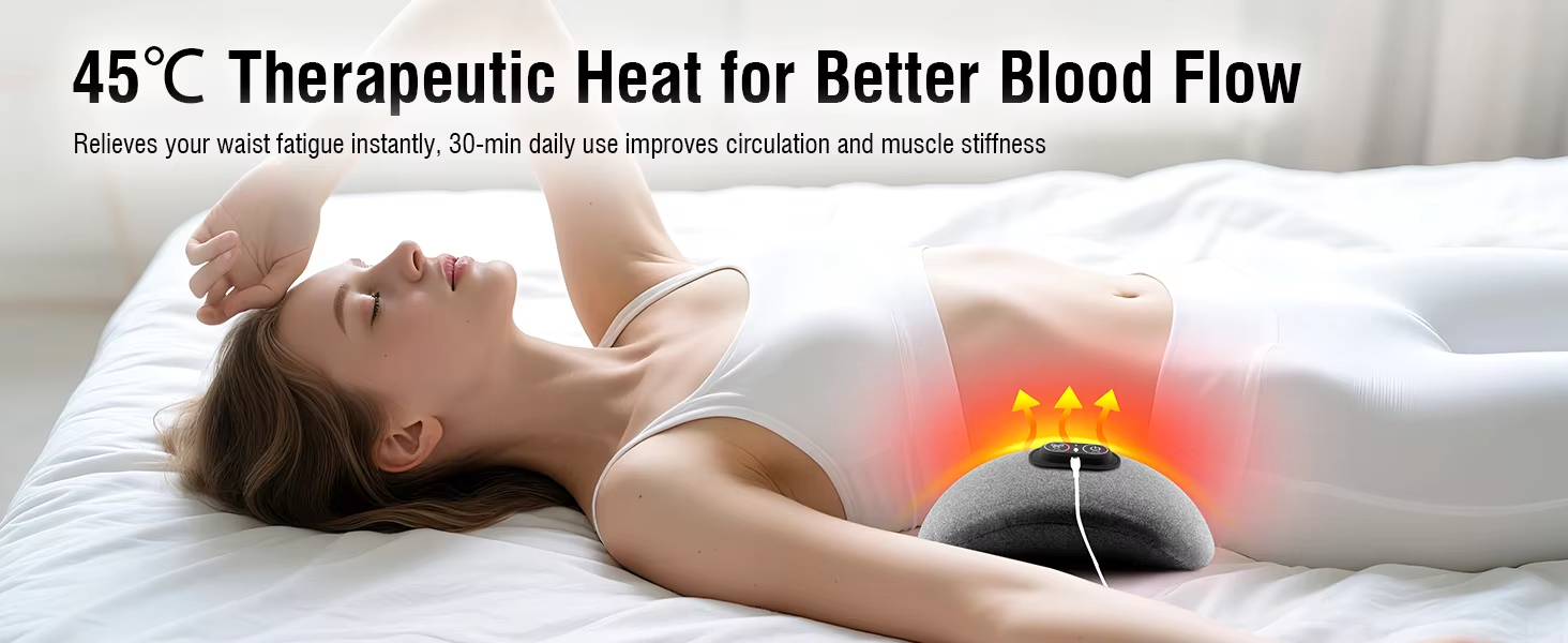 3‑in‑1 lumbar massage pillow memory foam waist support pillow for lower back pain relief 3‑in‑1 lumbar massage pillow memory foam waist support pillow for lower back pain relief